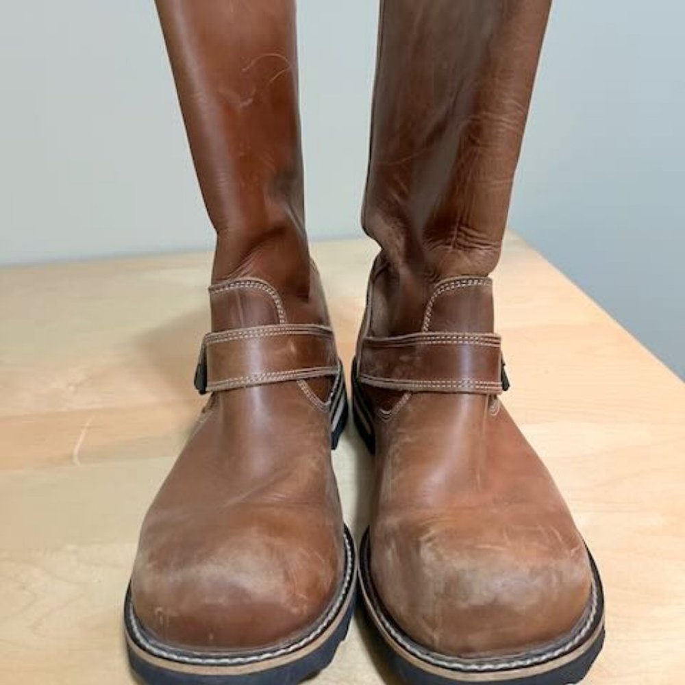 John Fluevog Engineer Boots Brown 10 MENS - Picture 6 of 10